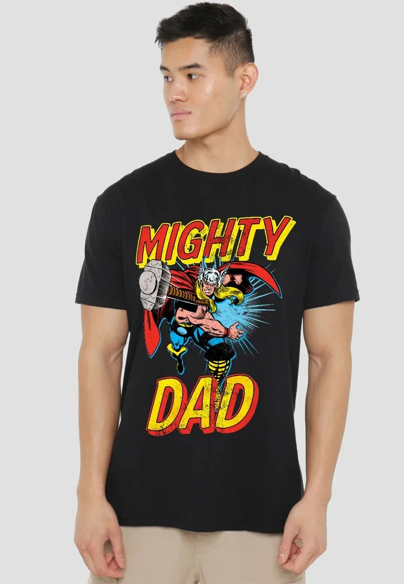 

Thor Mighty Dad Comic Tee – Highlights The Retro “MIGHTY DAD” Design, Ideal for Superhero - Dad Collectors New Arrival Tee S-4XL