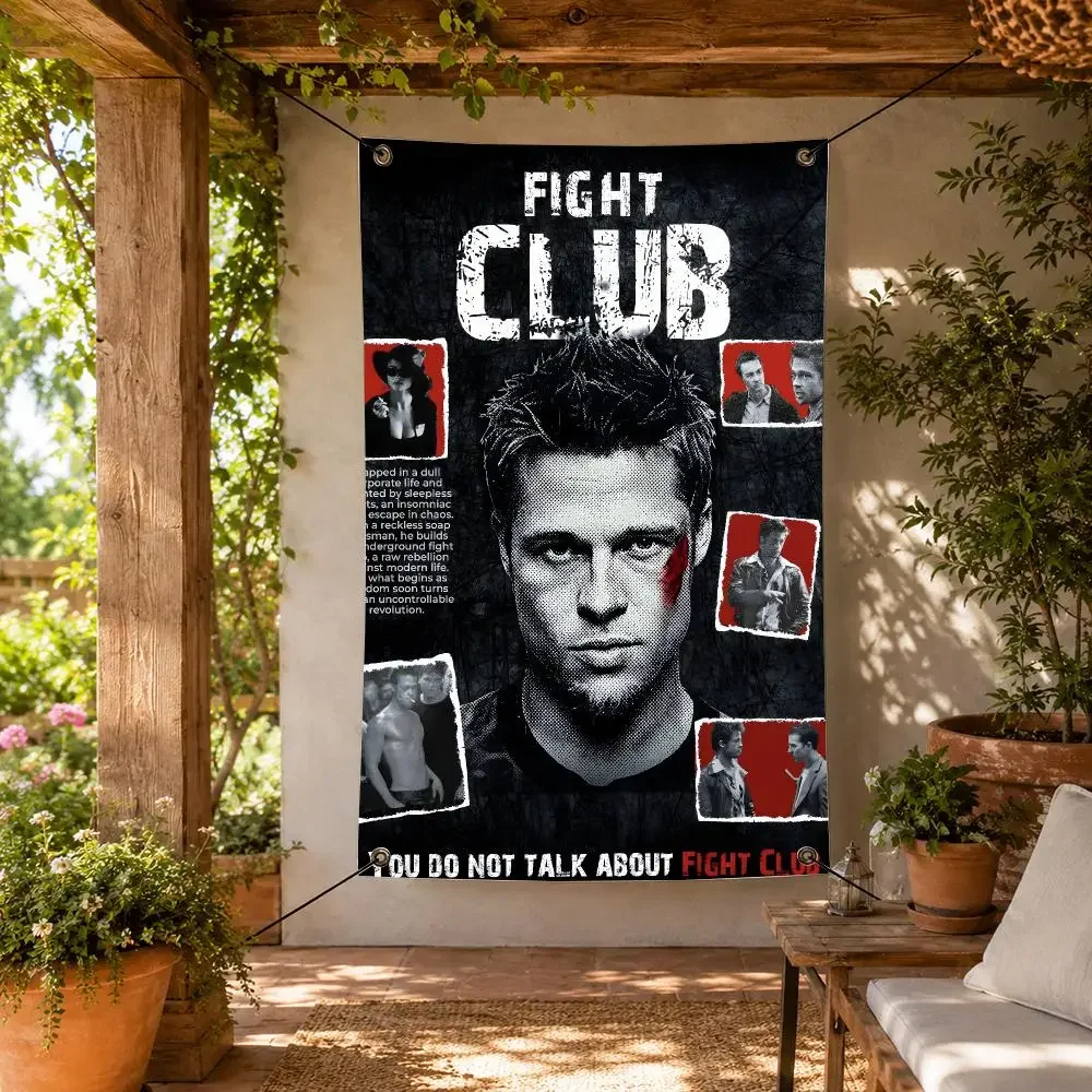 Movie F-Fight Club Flags Decorative Flag Banner for Indoor Outdoor Wall Garden Yard Porch Patio Home Party Decor