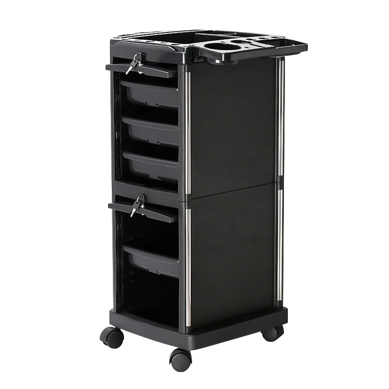 

Hair Styling Beauty Furniture Lockable Hairdressing Trolley Storage Coloring Salon Trolley