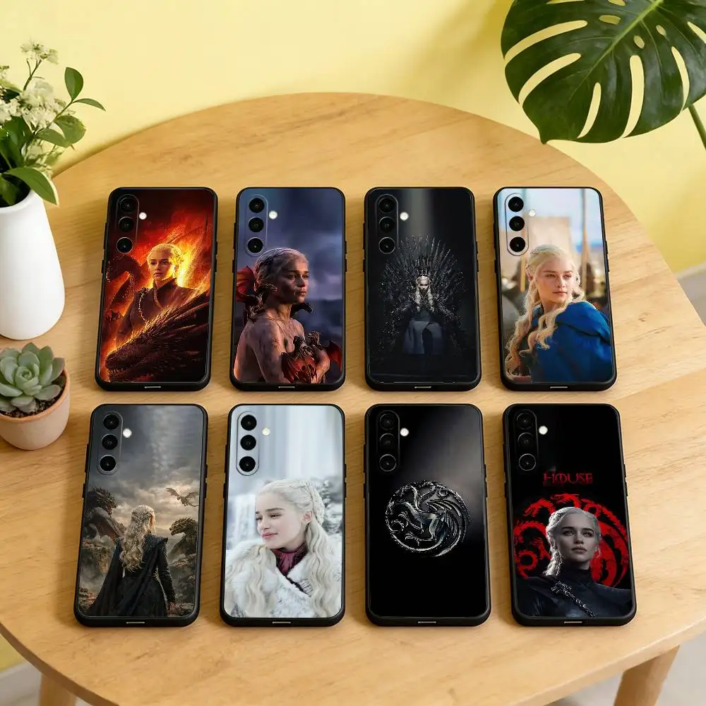 game of thrones D-Daenerys Phone Case Black Silicone Soft For Samsung Galaxy A73,A72,A71,A70,A53,A52,A51