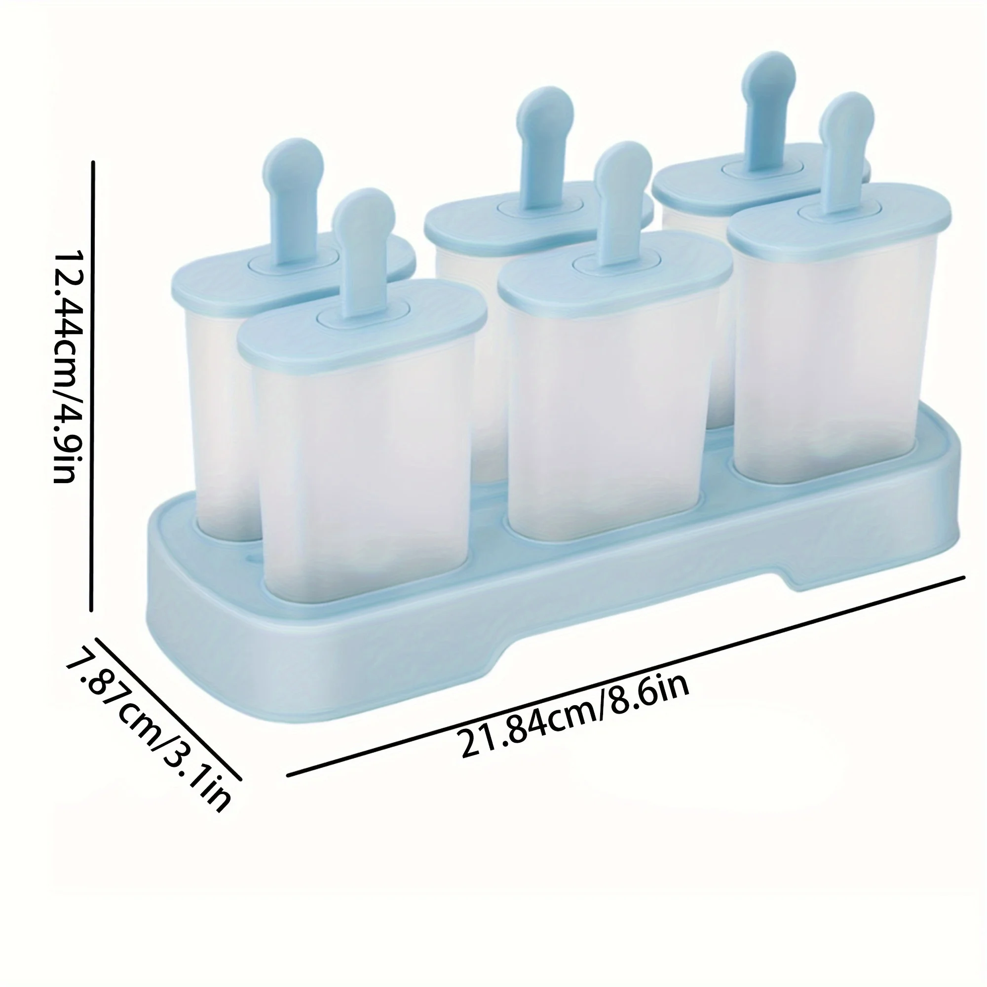 Набор из 6 форм для мороженого без BPA — машина для приготовления мороженого и лакомства своими руками с палочками, легкосъемный лоток для кубиков льда для домашнего мороженого