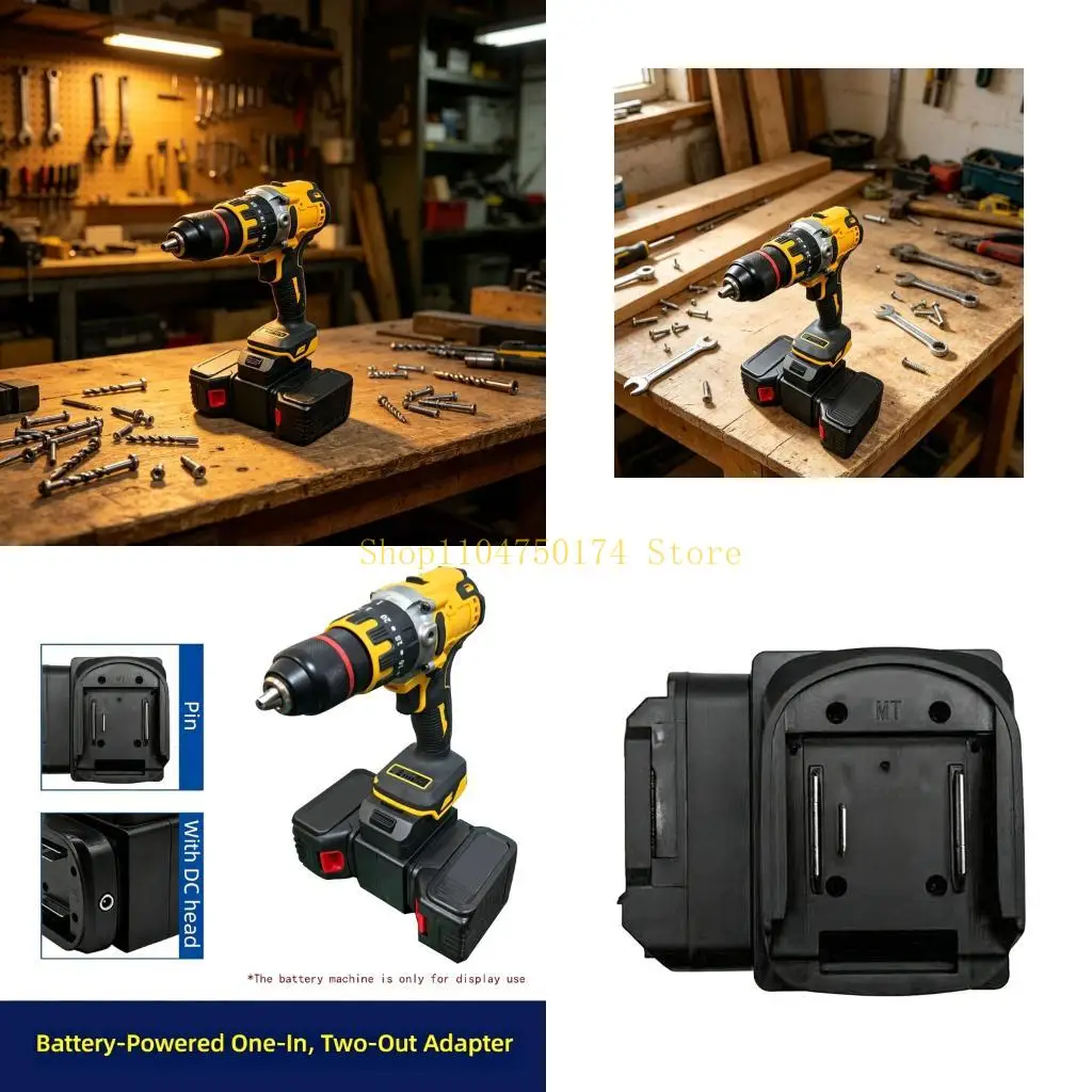 21V Double Battery Adapter with ABS Housing & Plugs Suitable for Device Tool Top Sale