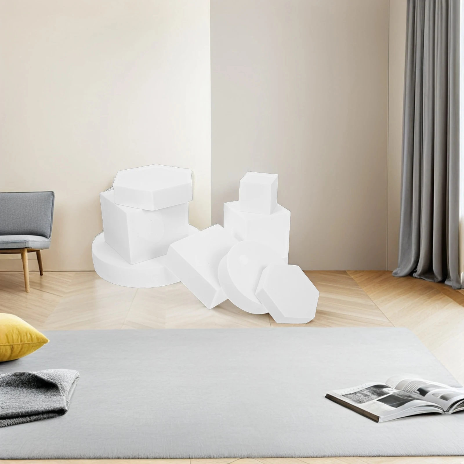 

Wooden Photography Prop Stage Props Spheres Holder Accessories Cube Photoshoot Small Product Jewelry