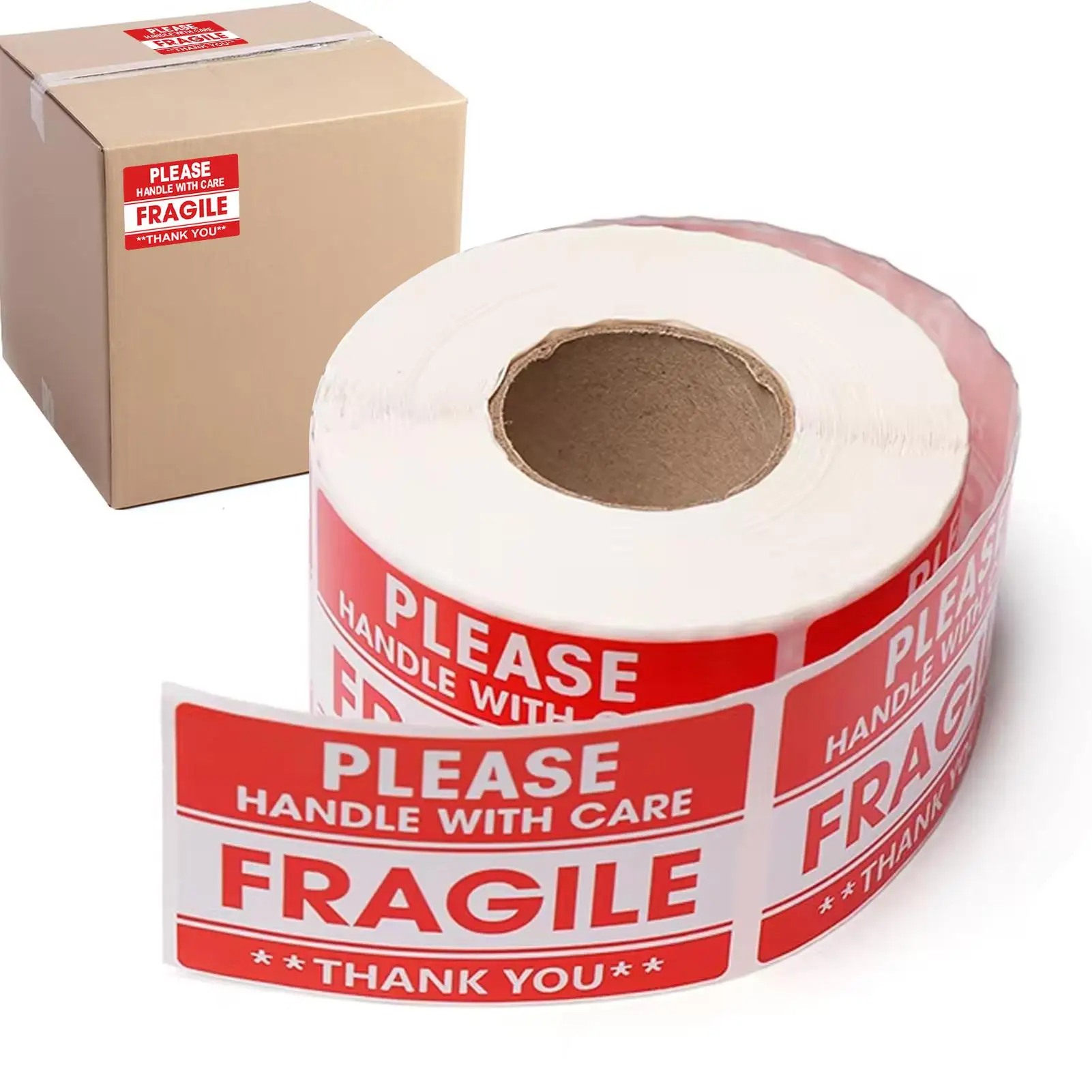

500pcs/roll Fragile Label Stickers Handle With Care Warning Signs Careful Shipping Tags Sticker Adhesive Labels For Moving Pack