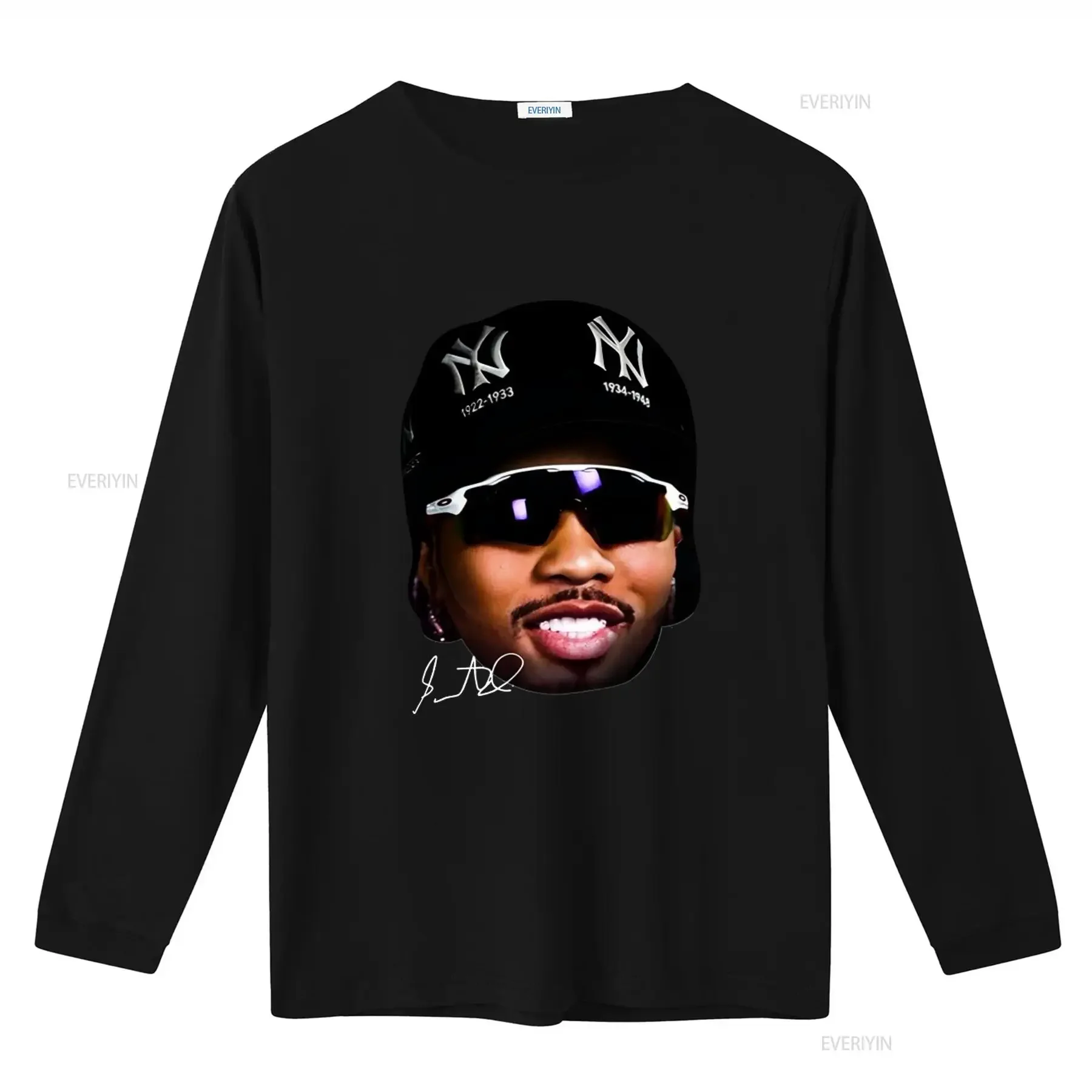 GERVONTA DAVIS T Shirt Rare Boxing Sport Hip Hop Style Rap with Cool Sunglasses and NY Cap Print vintage Washed Breathable