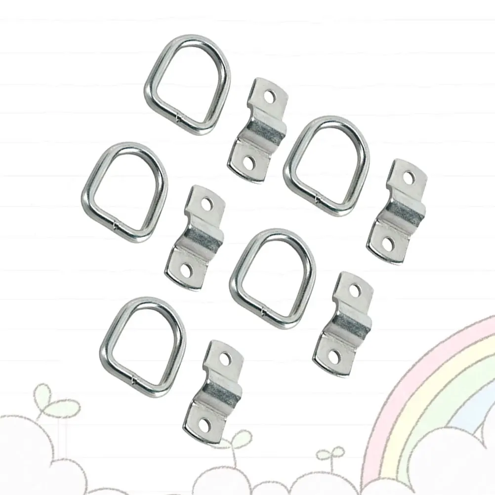 

10pcs Galvanized Stainless Steel Car Pull Hangers Tie Down Anchor Surface Mount Heavy Duty Breaking Strength Ring Pull Ri