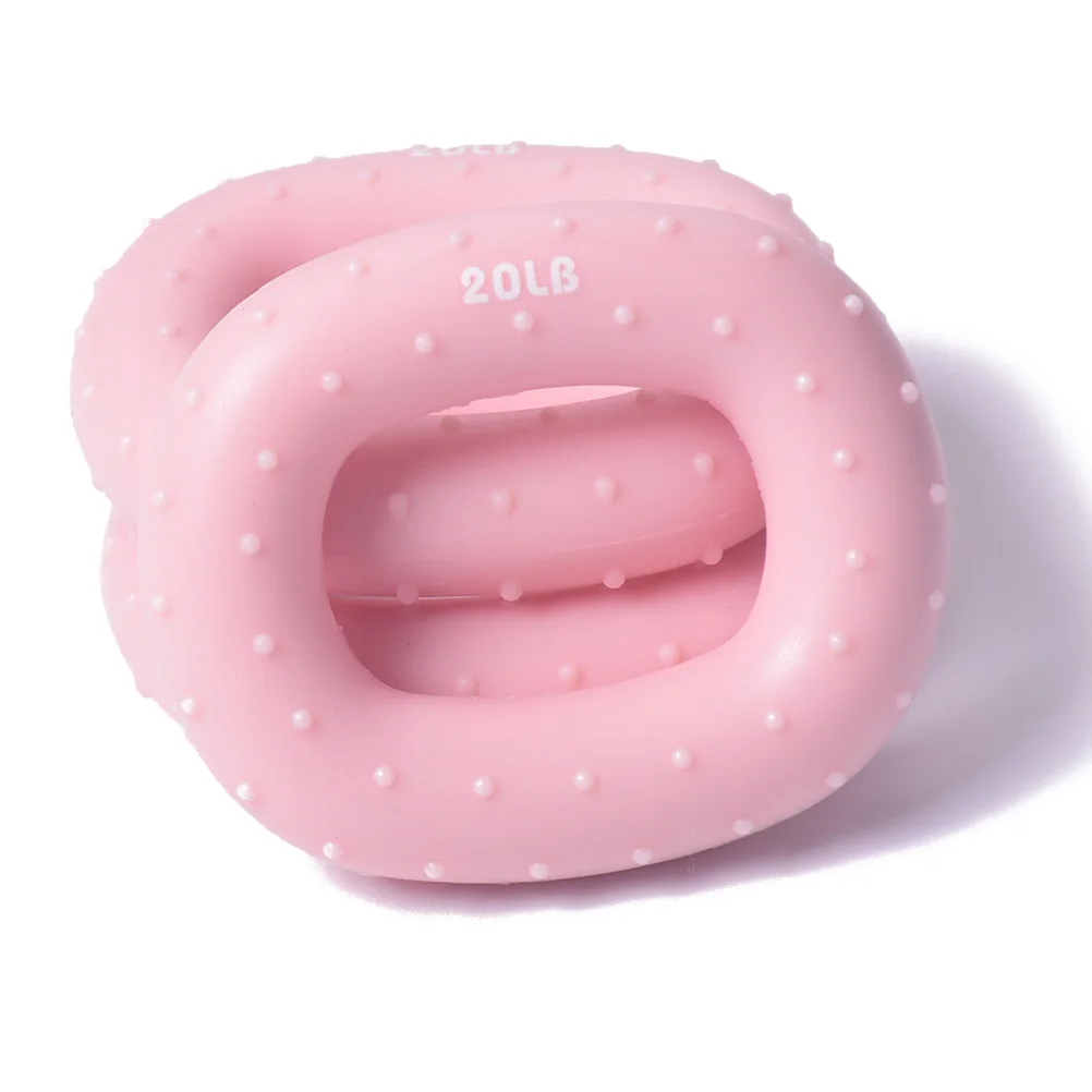 

1Pcs Hand Grip Strengthener Ring Nonslip Portable Design for Wrist Finger Exercise 20 Pounds Pink Home Gym Trainer