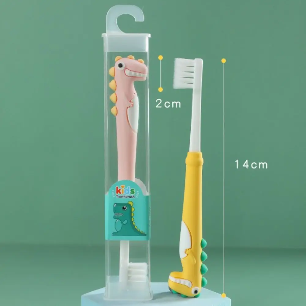 1pc Children Soft-bristled Toothbrush 2-12 Years Old Cartoon Dinosaur Soft Bristle Kids Oral Health Care