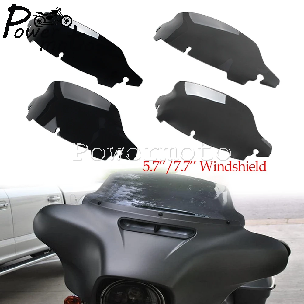 

For Harley Touring FLHT FLHTCU FLHTK FLHX FLHTCUTG FLHTCUTGSE 2014-2025 Motorcycle 5"7"Front Fairing Windshield Windscreen Cover