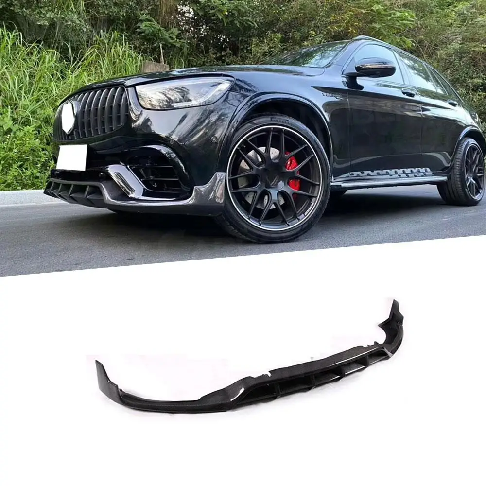 

Carbon Fiber Front Bumper Lip Chin Spoiler Shovel for Benz GLC Class Coupe W253 GLC63 Original Bumper 2016-2019 FRP Car Styling