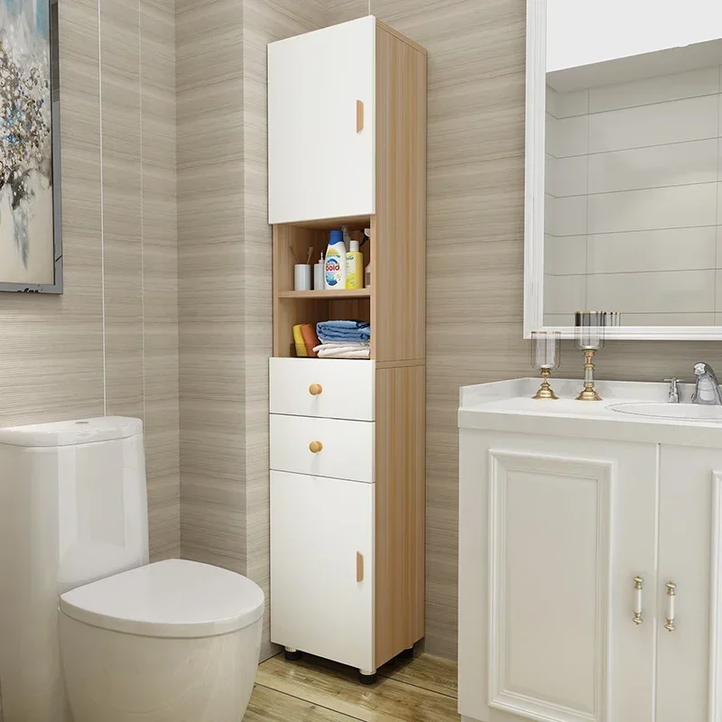 

67" Tall Bathroom Storage Cabinet, Freestanding Cabinet with 2 Doors and 2 Shelves, Large Bathroom Pantry Cabinet with 2 Drawers