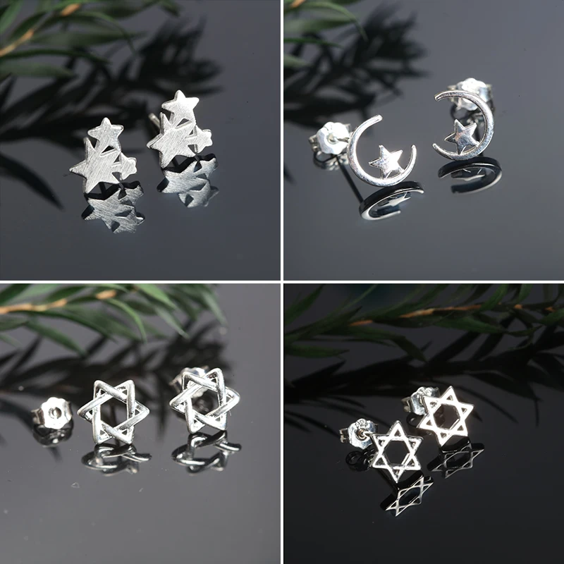 Star Stud Earrings For Women Simple Pentagram Ear Jewelry Senior Sense Commute Minimalist Elegant Trendy Daily Accessories