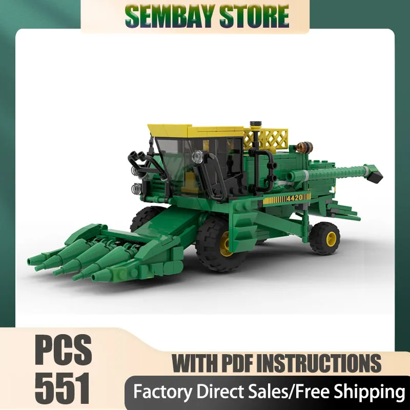 مدينة نماذج من الشاحنات Moc قوالب بناء وحدات مزرعة حصادة نموذج التكنولوجيا كتل عيد الميلاد لتقوم بها بنفسك لعبة البناء هدايا العيد