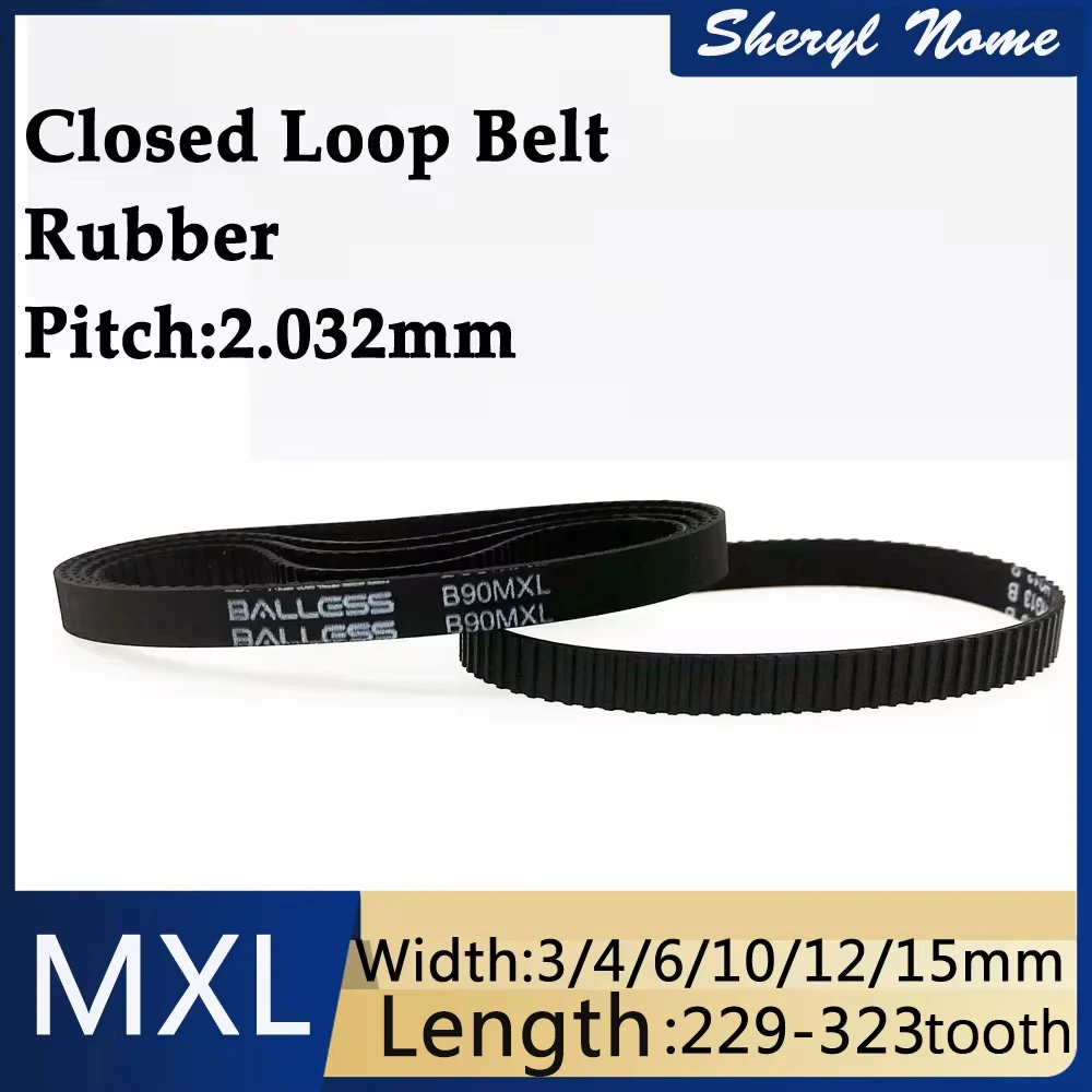 

MXL rubber synchronous belt B229-323MXL trapezoidal transmission belt industrial gear micro small transmission belt