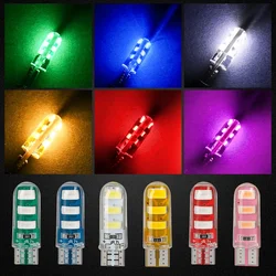 1pcs T10 W5W Led Bulb Strobe Light Super Bright Yellow Red Flashing Position Light Brake Taillight Directional Light 12V White