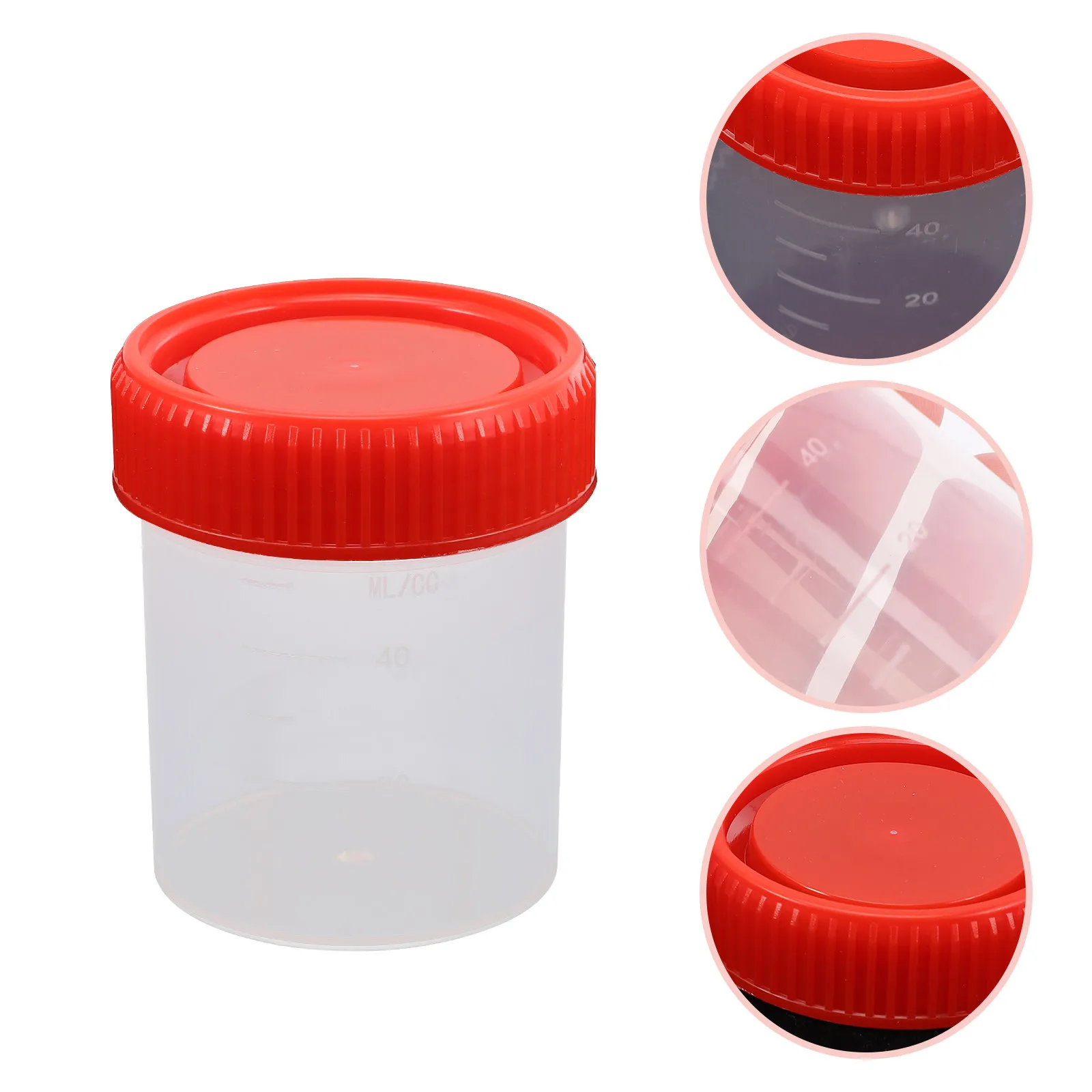 

10Pcs Urine Sample Cups Plastic Specimen Containers Screw Cap Leakproof for Inspection Testing Urine Cups