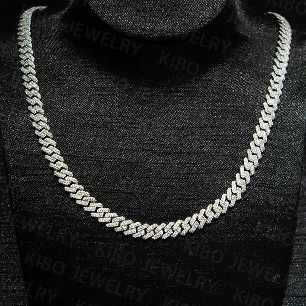 

Real Rapper Gold Iced Out Hip Hop Jewelry for Men 8mm 10k Solid Gold Lab Grown Diamond Cuban Link Chain