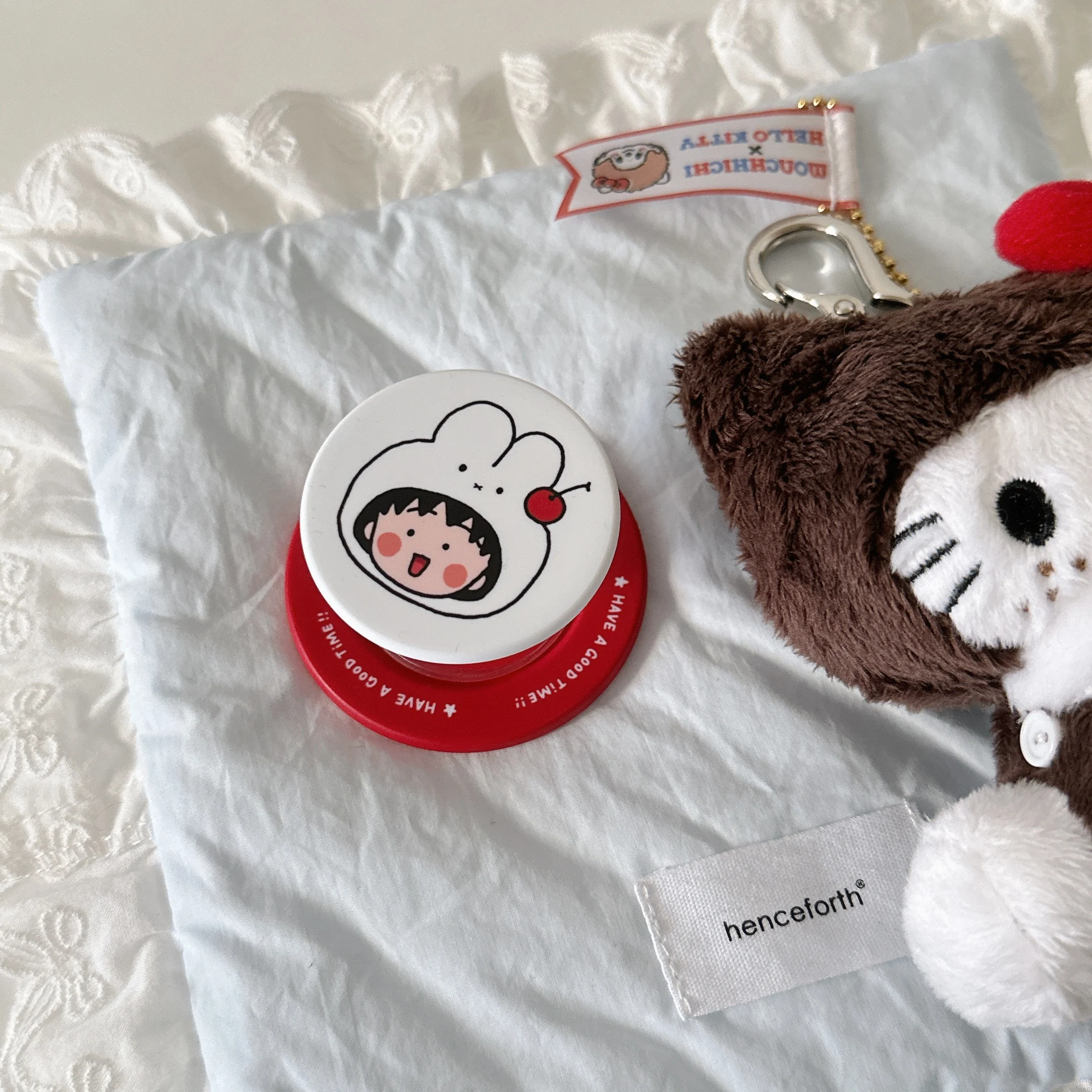 Super Kawaii Red Transparent For Chibi Maruko-chan Shell Bracket High-Quality Phone Case For iPhone16 14 15 Pro Max Anti-Drop