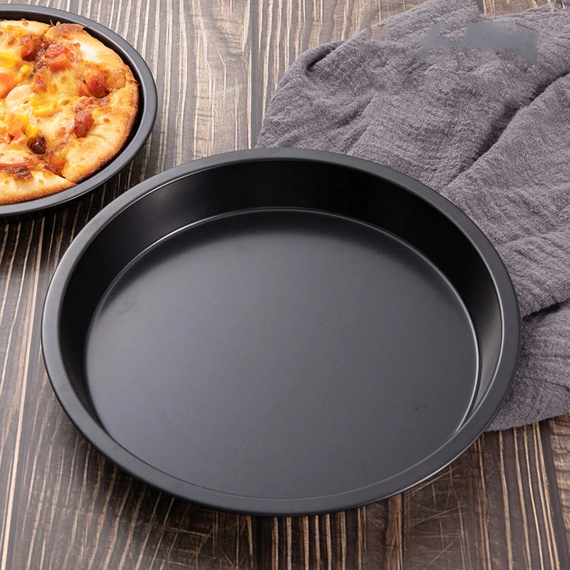 1 قطعة مقلاة البيتزا المستديرة 6/8/9/10 بوصة فرن الميكروويف عموم رقاقة صينية طبق الكربون الصلب غير عصا قالب الخبز أداة لوازم المطبخ TMZ