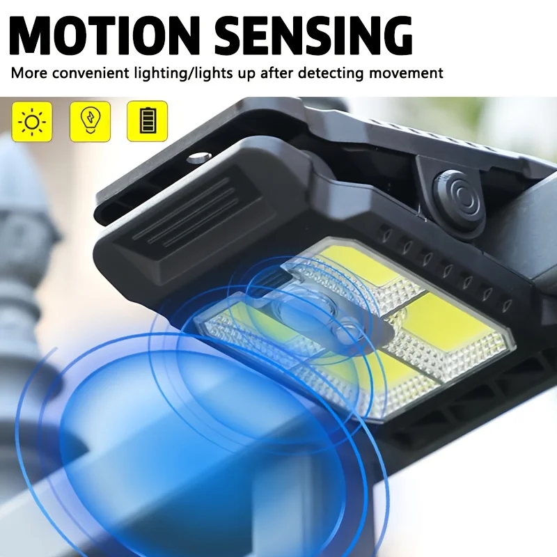 Outdoor LED Solar Clip Light  Portable Waterproof Body Sensor Lamp Courtyard Garden Lamp Patio Home Camping Wall Lights