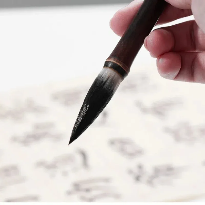 Regular Script Mixed Hair Calligraphy Brush Woolen Hair Chinese Painting Brush Student Adult Beginner Calligraphy Practice Pen