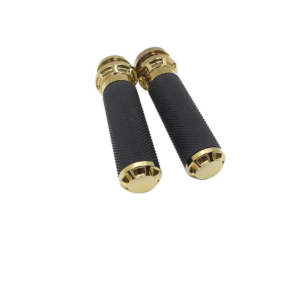 Motorcycle TBW Golden Handlebars Hand Bar Grips For Harley Softail Fatboy Street Bob