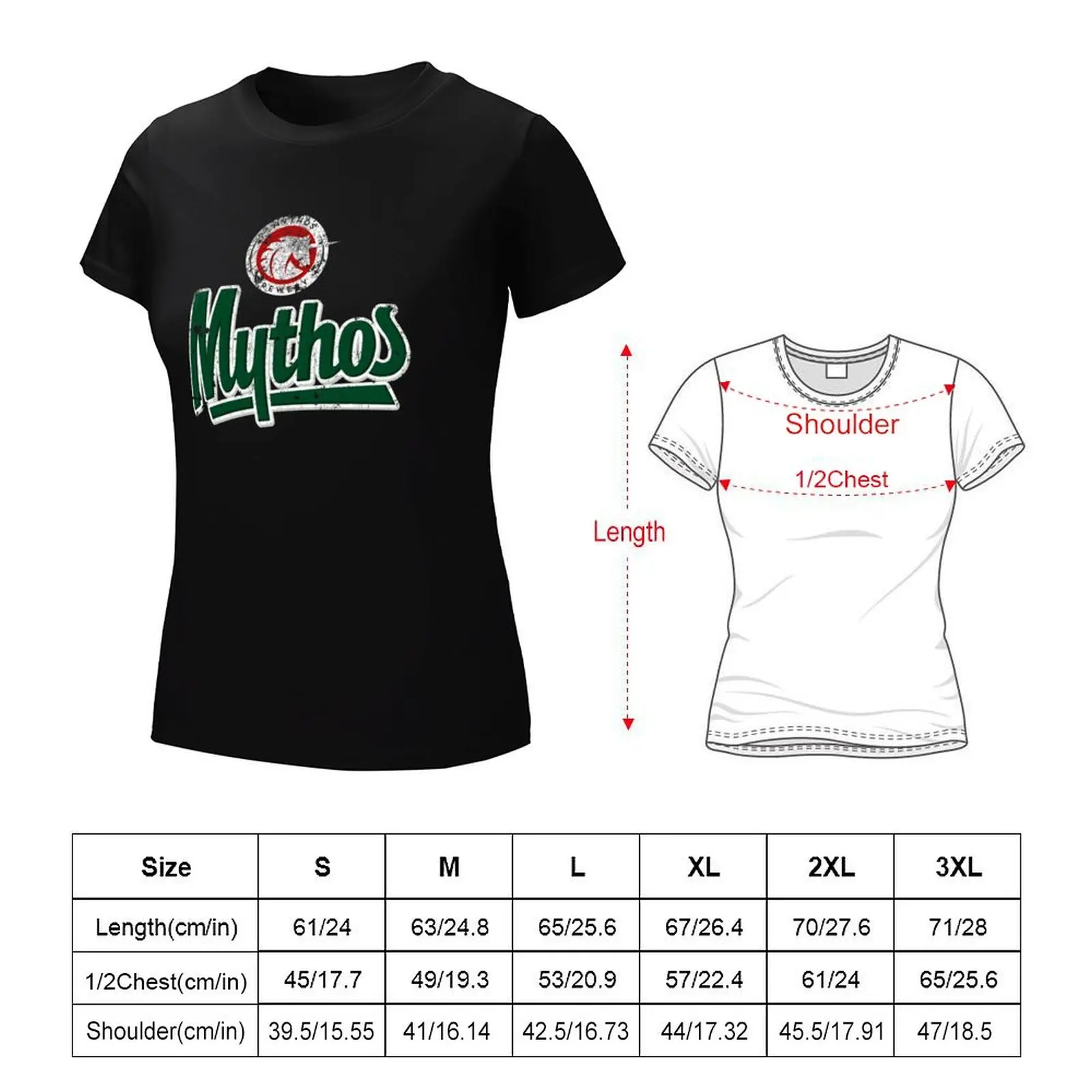 Mythos Brewery - Greece T-Shirt plus size tops vintage clothes funny t-shirts for Women loose fit