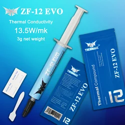 ZF-12EVO13.5W/mk thermische geleidbaarheid 0pS/m elektrische geleidbaarheid. Levert snel warmte naar radiator. Voor CPU/GPU.