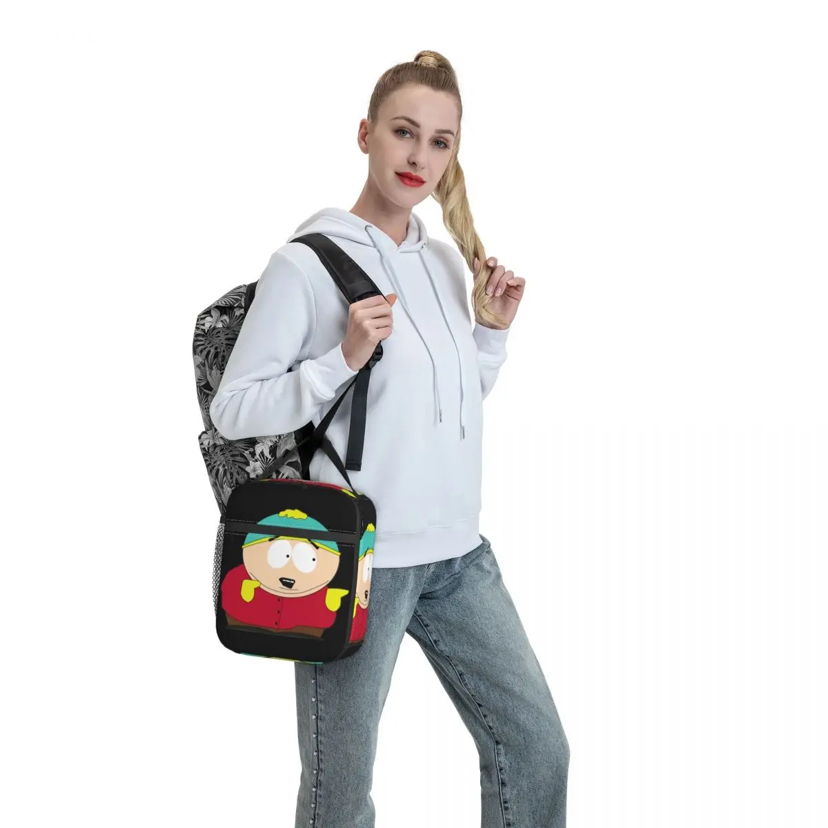 Cartoon Anime SouthPark Insulated Lunch Bags for Outdoor Picnic Eric Cartman Waterproof Thermal Cooler Lunch Box Women Children