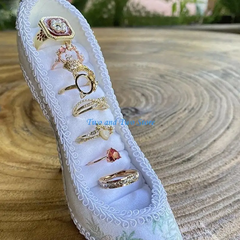 HX6F Jewelry Display Stand High-Heeled Shoes Model Earring Rings Display Organizers