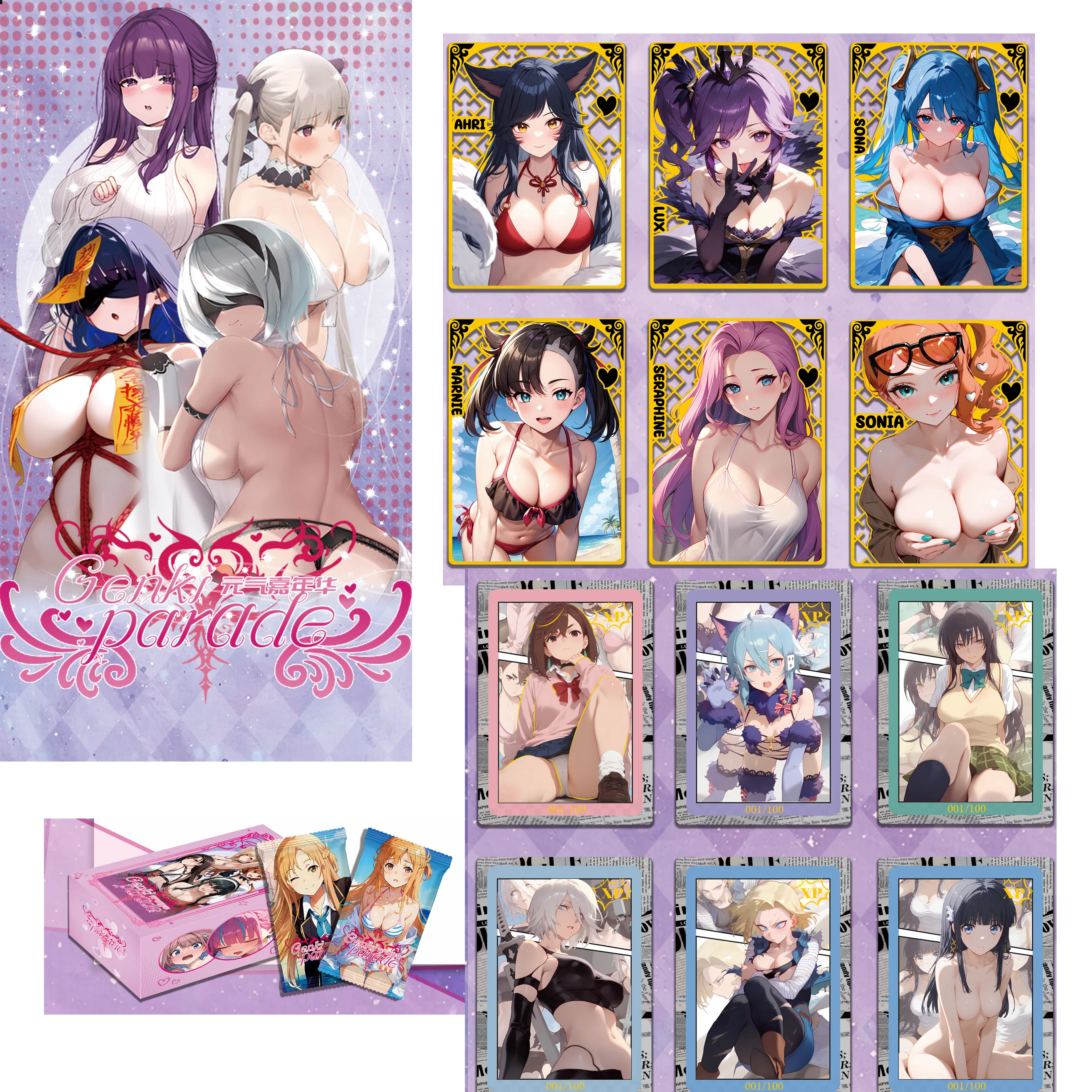 

Energetic Carnival Interest Animation Collection Card Girls Party Tour Toys Latest Goddess Card