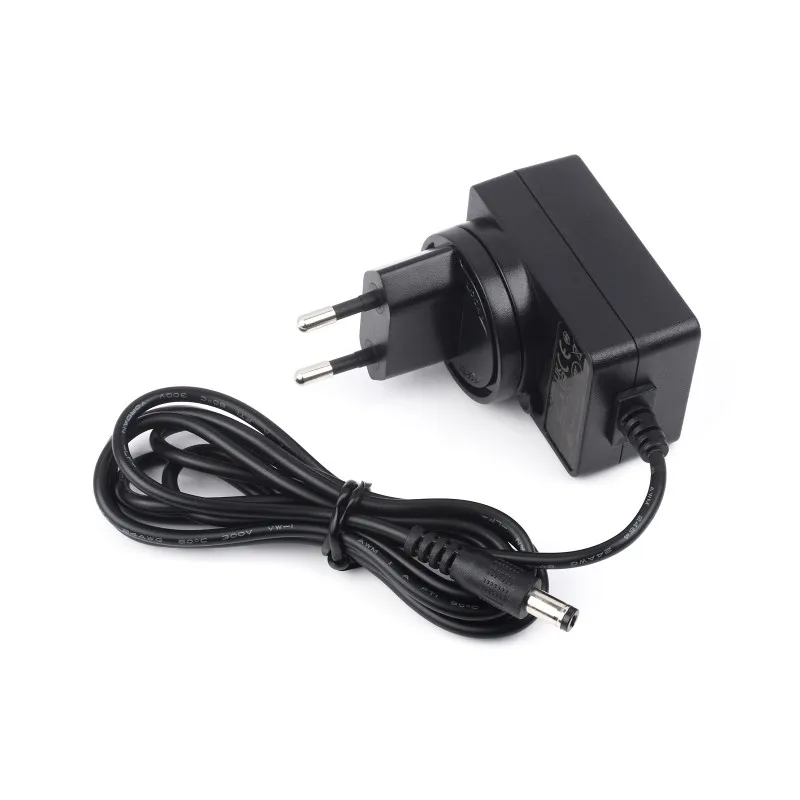 Power supply, power adapter, 12V/1A, DC jack output, OD 5.5mm, ID 2.1mm, Option For US / EU / UK Plugs