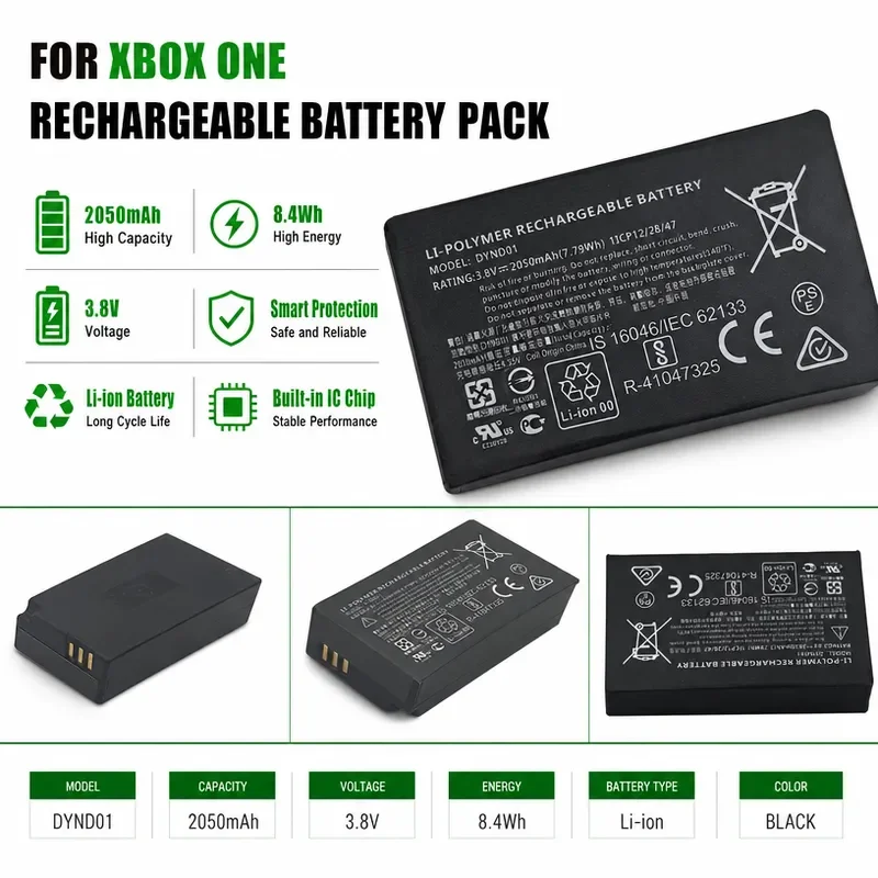 for Elite 2 Controller Battery 2050mAh Replacement for Elite Second Generation Gamepad High Capacity