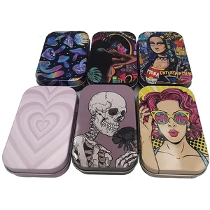 Rechteck Flip Cap Corarette Hülle, Behälter, Blechschachtel, Tabaklager, Raucherzubehör, Schmuck, Süßigkeiten, Währung, Schlüsselorganisator 6 Hauptverkaufszigarettenabdeckung - №4