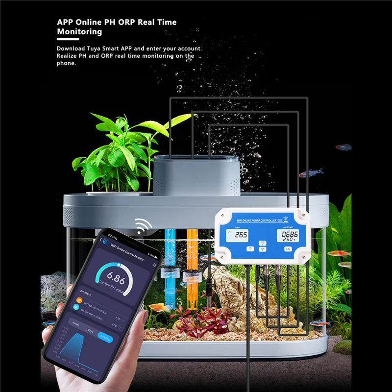 

W2839 3-в-1 Wi-Fi качество воды электрод PH/ОВП/TEMP зонд типа BNC для монитора аквариумной гидропоники