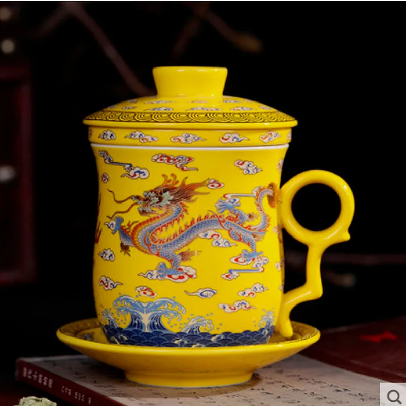 

Китайские фарфоровые чайные чашки Цзиндэчжэнь, кофейная кружка, зеленый чай, цветок, заварочный чай