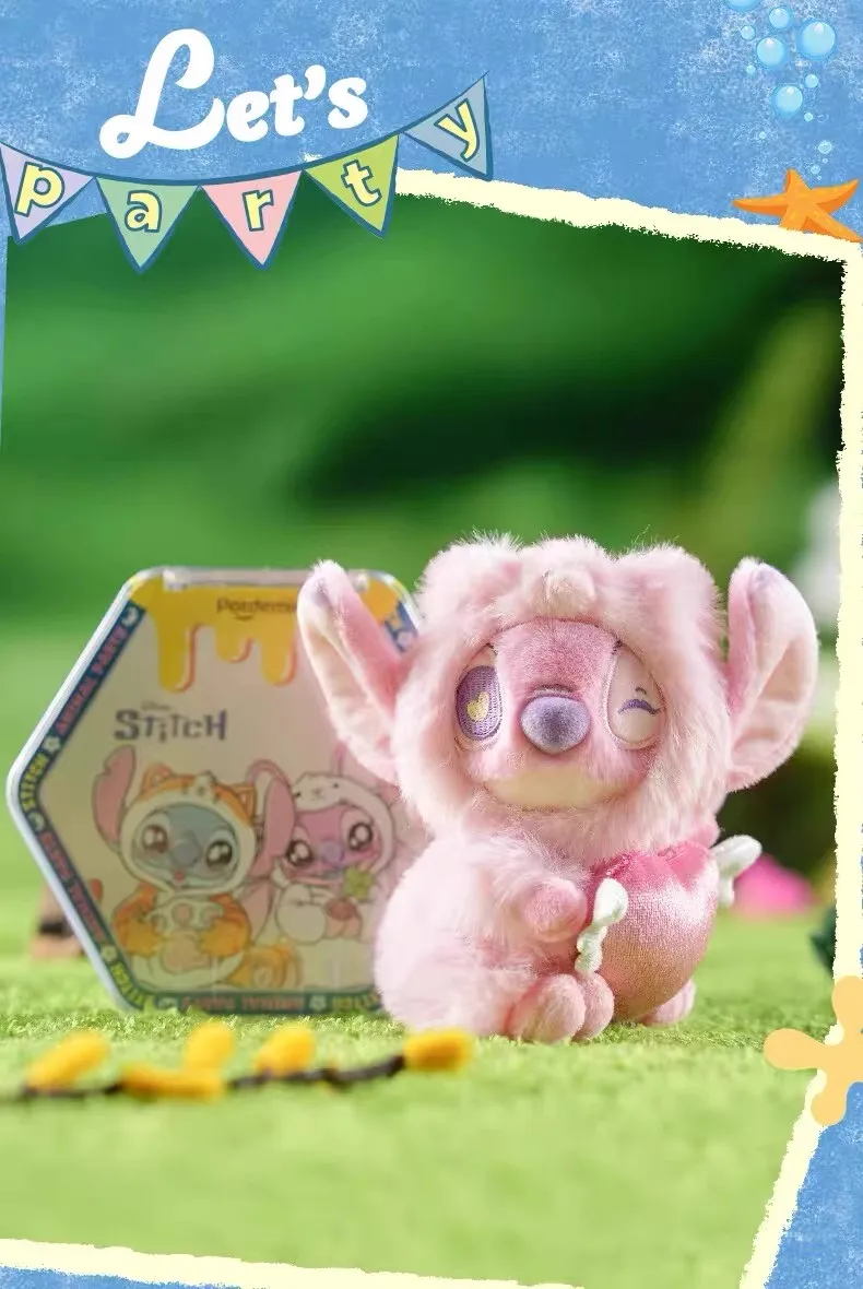 Oryginalne figurki Stitch Animal Party Series Blind Box Kawaii Plush Pendant Mystery Box Anime Figure Decora Collection Prezenty urodzinowe dla dzieci