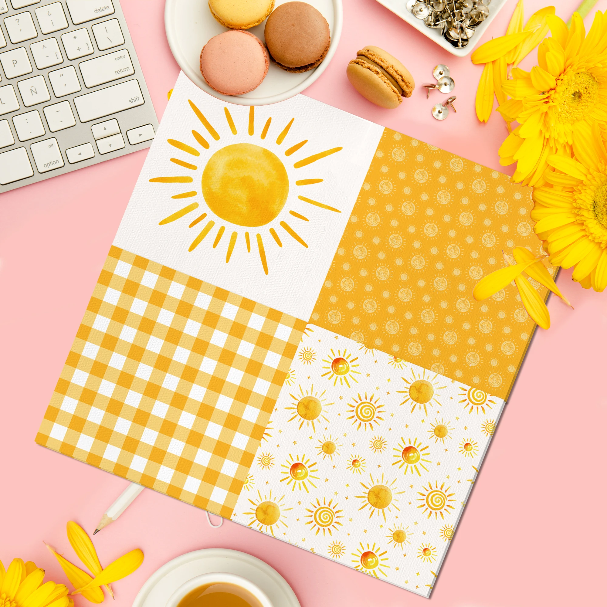 20/40/60 Stück Servietten mit Sonnenmotiv für Geburtstagsdekoration, Papier-Tischdekoration für Hochzeitsdekoration, Babyparty-Partyzubehör – Detail 5