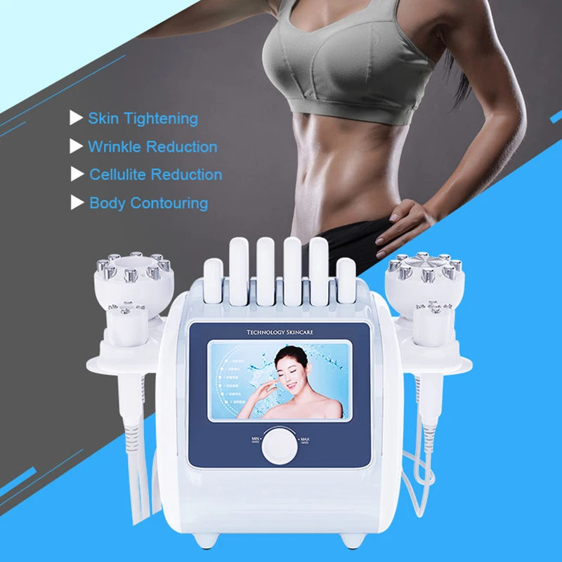 Portable 5 in 1 Cavitation 40Khz Vacuum Fat Burning Body Slimming EMS RF Skin Firming Lipolaser Body Shape Massage Device