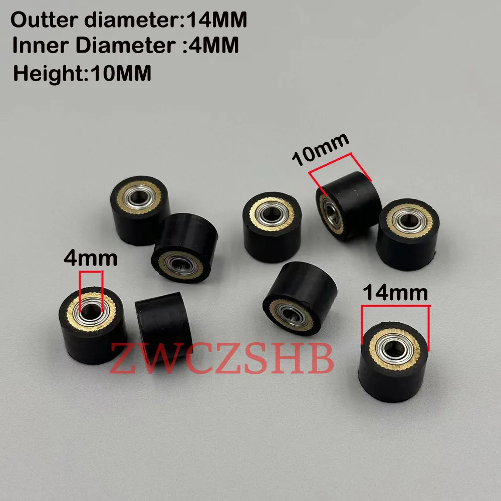 4PCS Mimaki Vinyl Cutter Pinch Roller Wheel 4x10x14mm for Mimaki CG-60 CG-130 CJV30 CJV150 Rubber Paper Pressure Push Roller