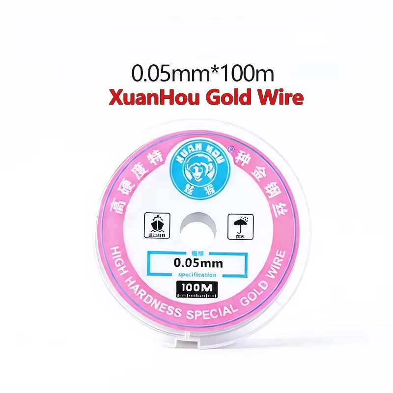 High Toughness Anti-pull Gold Cutting Wire For LCD Screen Polarizer Film Separate Phone Repair Tool 0.035/0.05/0.08mm 100m