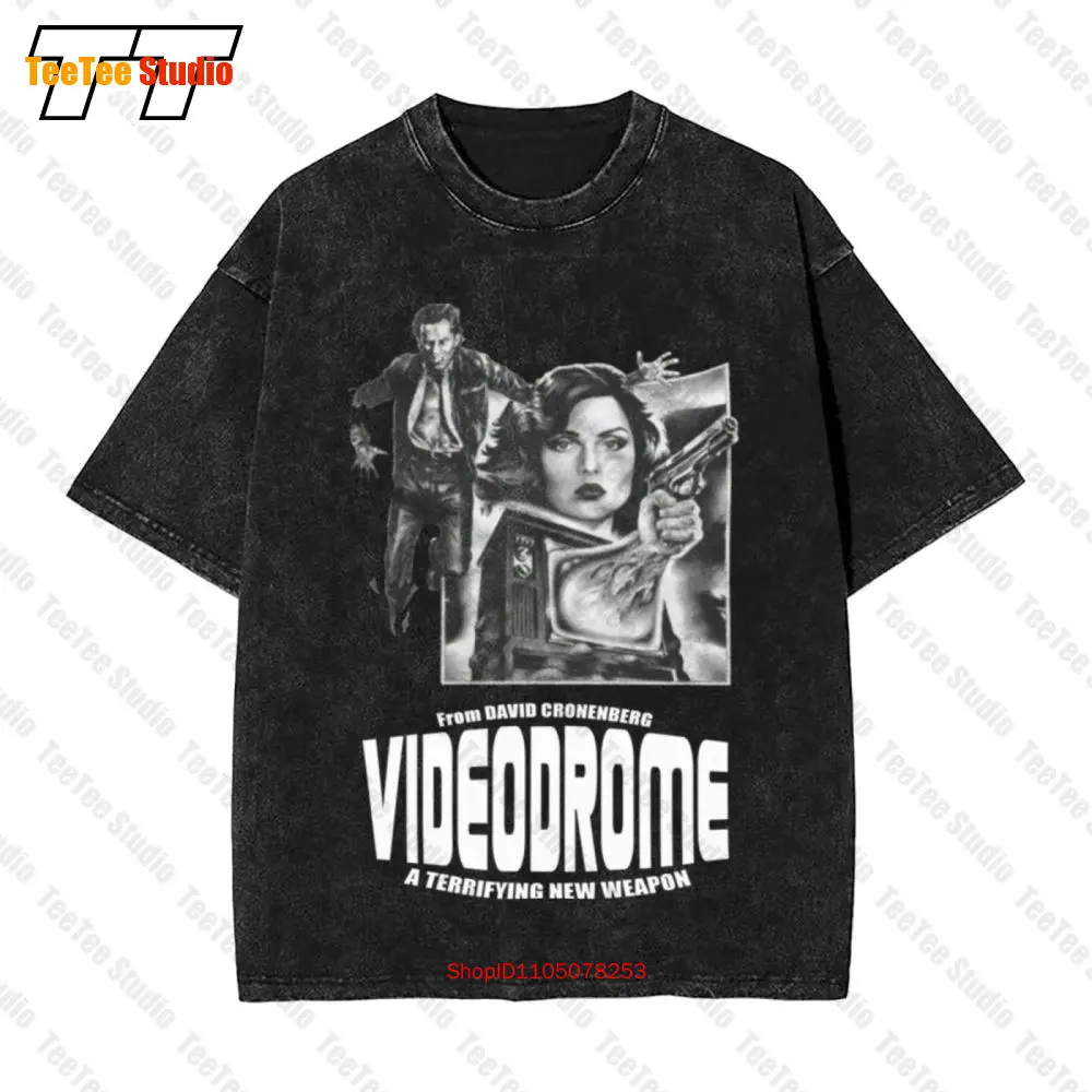 Videodrome - تي شيرت David Cronenberg Vintage كبير الحجم 783A