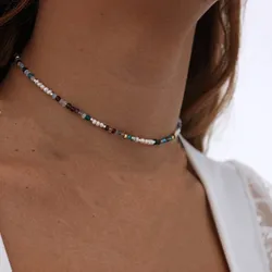 Bohemian Multilayer Handmade Mixed Color Beads Chain for Woman Fashion Necklaces Jewelry Gift Accessorie