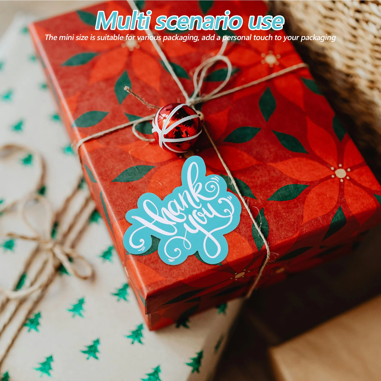 

50pcs Thank You Cards Small Business Mini Cards Packaging Decoration Green Cardstock Express Gratitude Cute Notes For