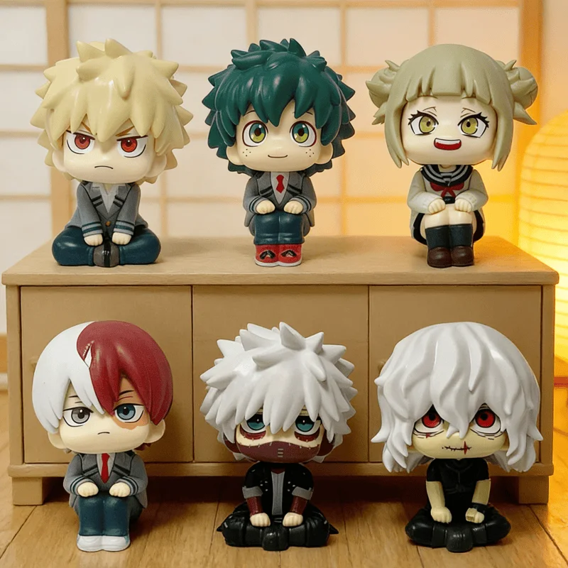 

10cm Boku no Hero Academia Anime Figure Midoriya Izuku Bakugo Katsuki Todoroki Shoto PVC Action Figure Collectible Model Toy For