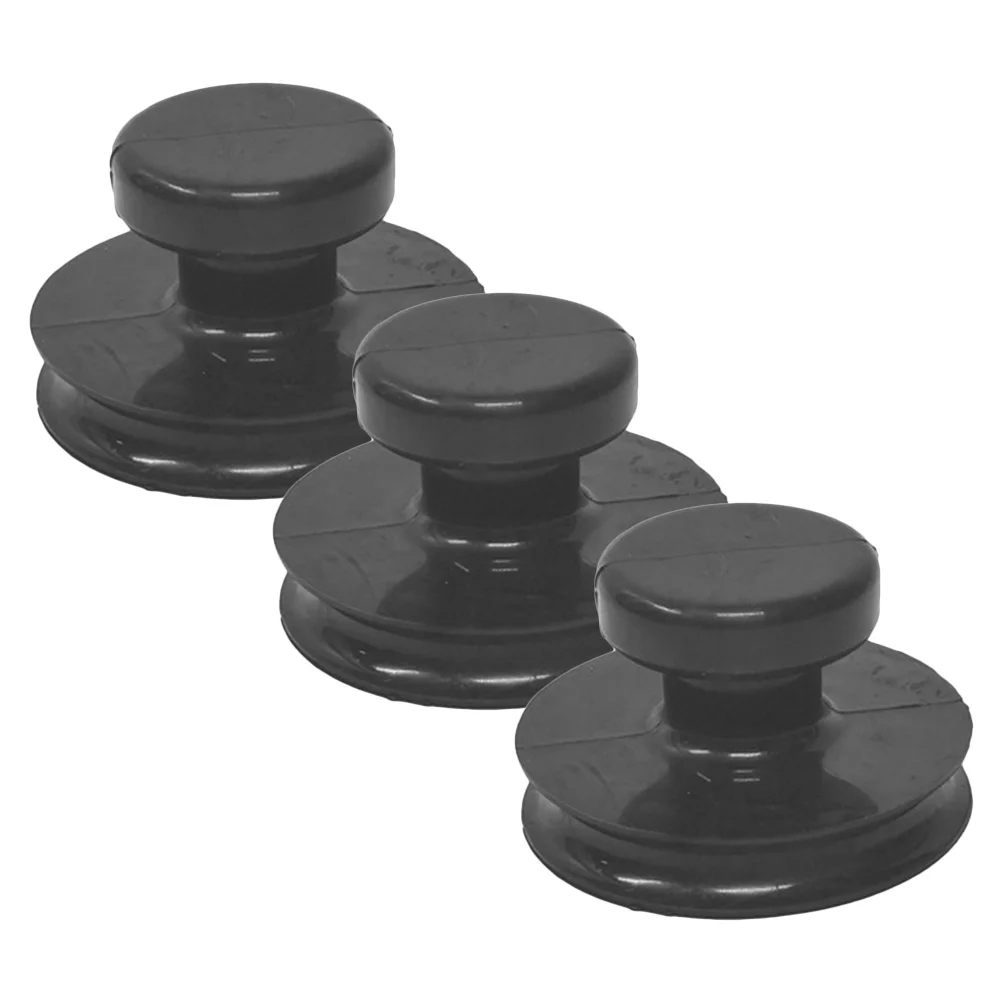 

3 Pcs Buddha Music Bowl Accessories Suction Cups Sound Parts Lifting Meditation Rubber Singing for Handle