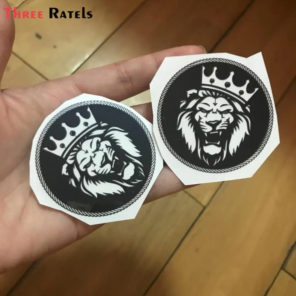 51mm  MT-063 cool black golden metal king  lion sticker decal for car mobile phone  notebook laptop  Guitar DIY Stickers