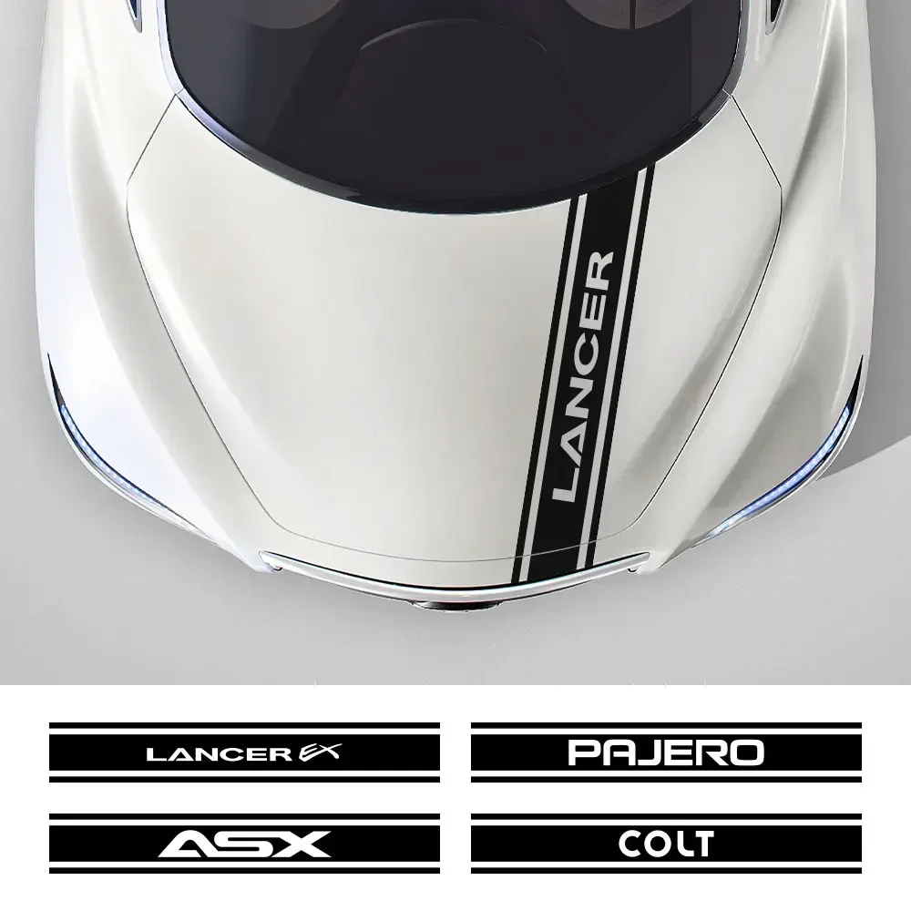 

Racing Bumper Decal Hood Body Stripe Sticker Car Decor Accessories for Mitsubishi Evolution X Ralliart Lancer EX Colt ASX
