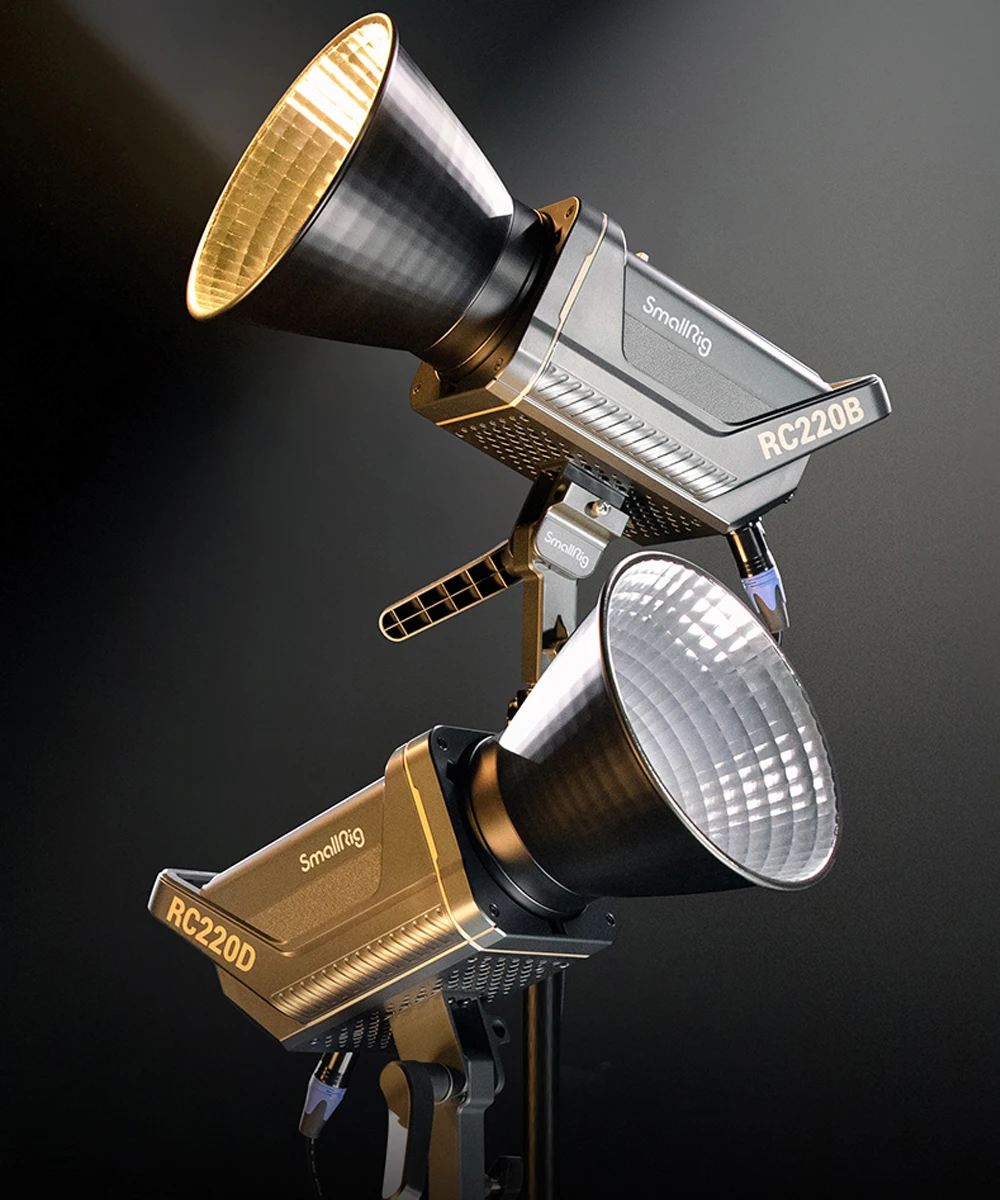 SmallRig COB RC220D RC220B ชุดถ่ายภาพแสงสตูดิโอสำหรับกล้อง LED วิดีโอบลูทูธ App ควบคุม VS RC120B