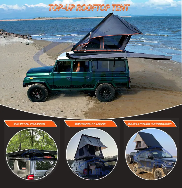 Car Roof Tent Outdoor Lightweight Adventure Tent Mountain Camping Car Foldable